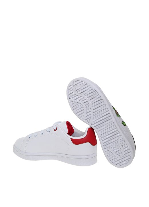 Limon Kız Çocuk Beyaz - Kırmızı Yürüyüş Ayakkabısı 3