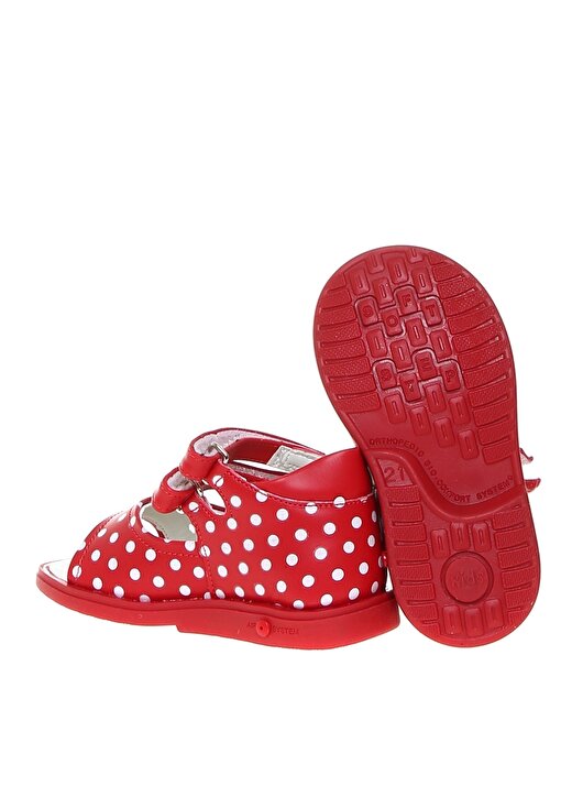 Mammaramma Desenli Bantlı Kırmızı Kız Çocuk Günlük Ayakkabı 3