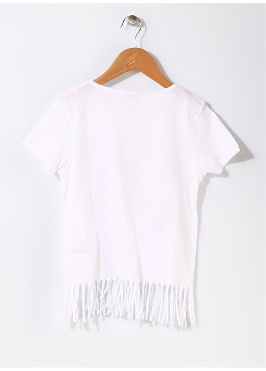 Pink&Orange Çocuk Pullu Beyaz T-Shirt 2