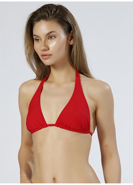 T-Box Üçgen Kırmızı Bikini Üst 3
