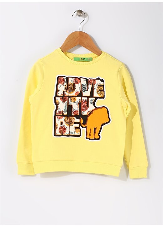 Limon Çocuk Yazılı Sarı Sweatshirt 1