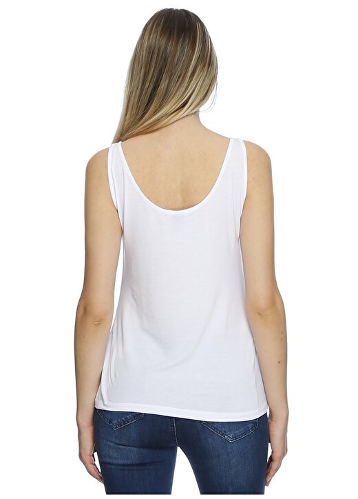 Vero Moda Beyaz Kalın Askılı T-Shirt 4
