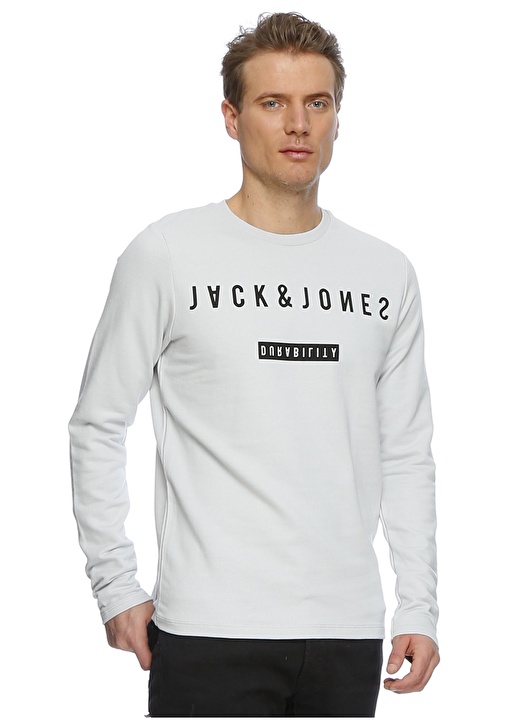 Jack & Jones Yazılı Bej Sweatshirt 3