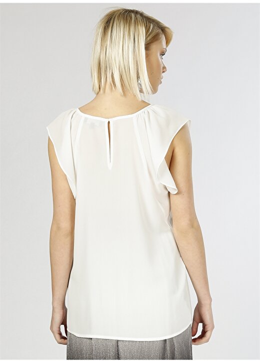 Beymen Studio Şifon Beyaz Bluz 4