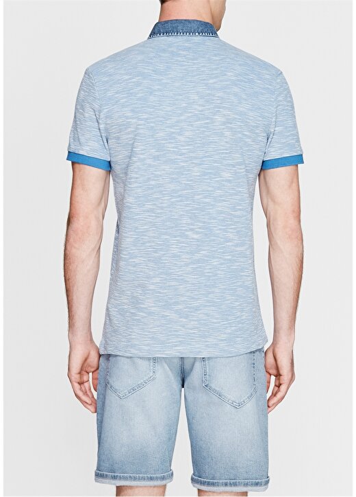 Mavi Dar Düz Mavi Erkek Polo T-Shirt 4
