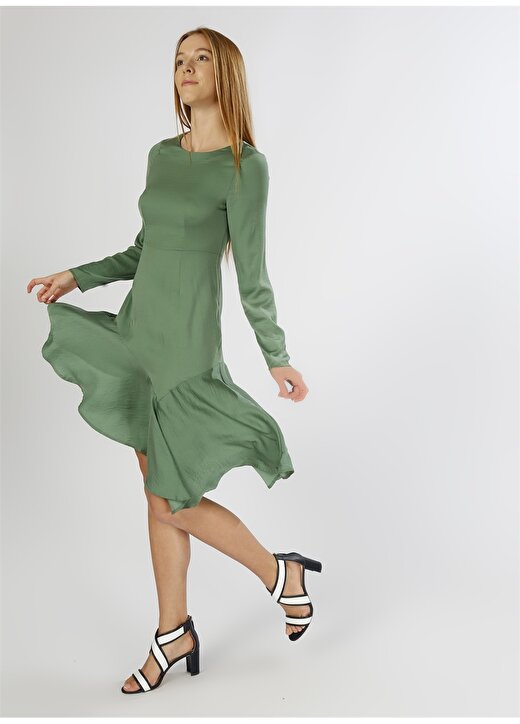 Vero Moda Asimetrik Yeşil Elbise 2