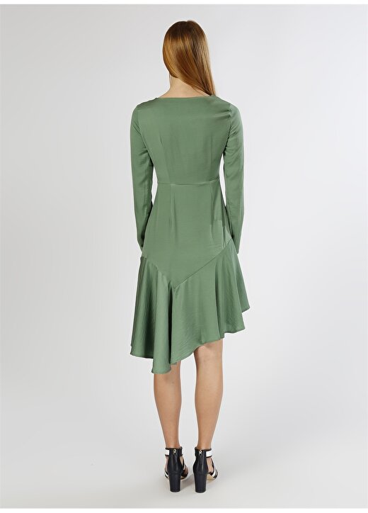 Vero Moda Asimetrik Yeşil Elbise 4