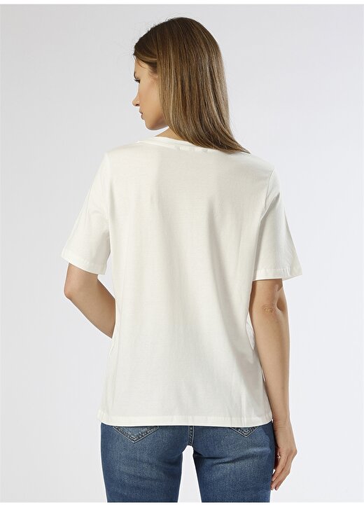 Vero Moda Baskılı Beyaz T-Shirt 4
