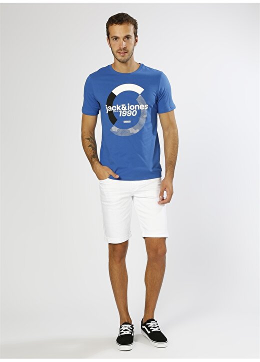 Jack & Jones Baskılı Mavi T-Shirt 2