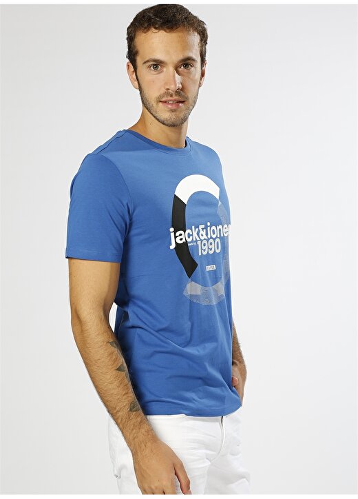Jack & Jones Baskılı Mavi T-Shirt 3