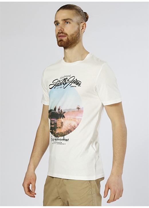 Jack & Jones Baskılı Gri T-Shırt 3