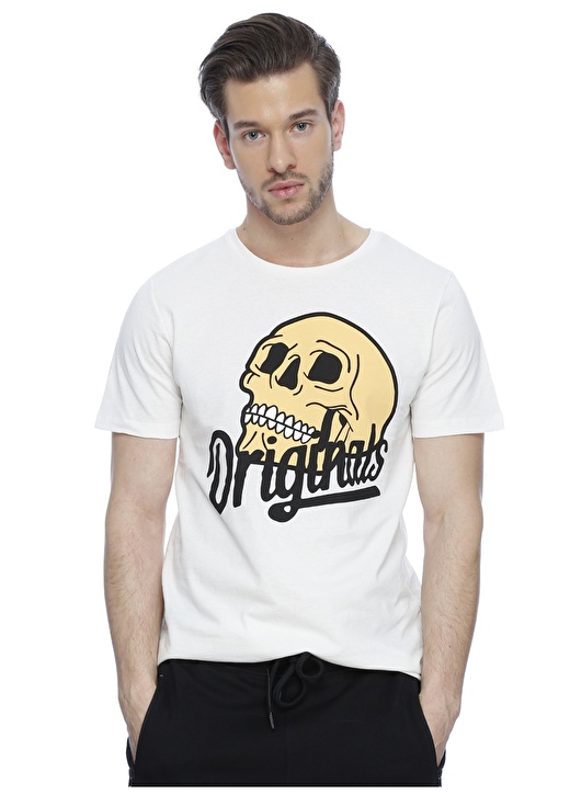 Jack & Jones Kuru Kafa Baskılı T-Shirt 1