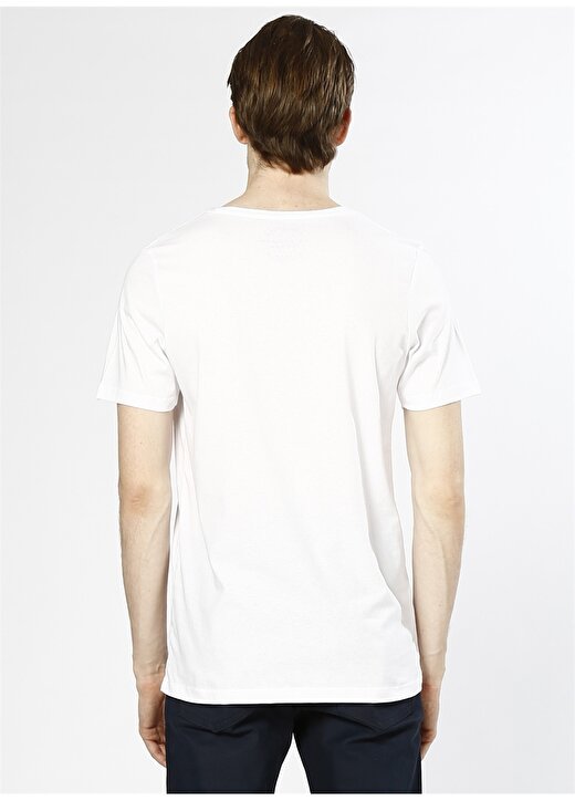 Jack & Jones Beyaz Kamuflaj Baskılı T-Shirt 4