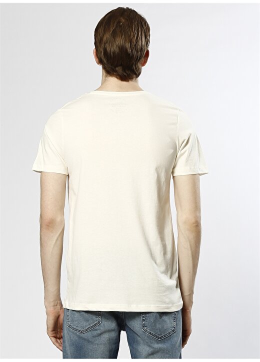 Jack & Jones Beyaz Kuru Kafa Baskılı T-Shirt 4