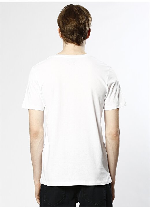 Jack & Jones Baskılı Beyaz T-Shirt 4