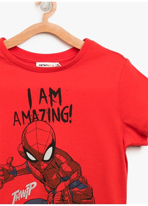 Koton Spiderman Baskılı Kırmızı T-Shirt 3