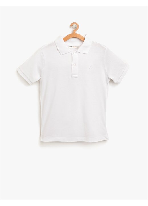 Koton Polo Yaka Beyaz T-Shirt 1