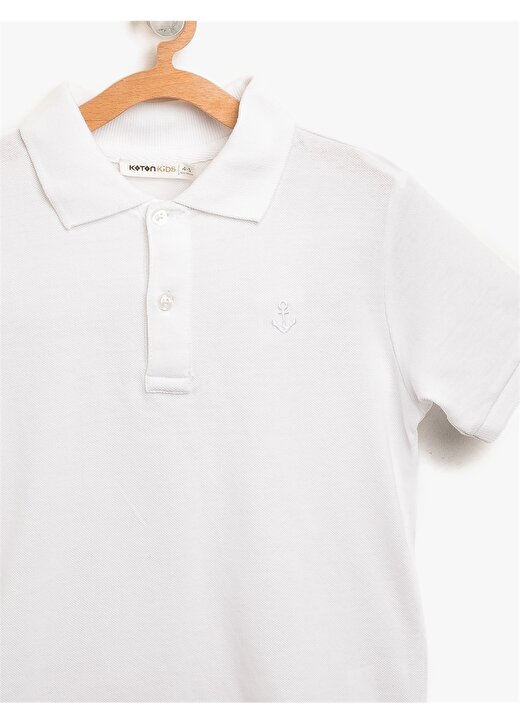 Koton Polo Yaka Beyaz T-Shirt 3