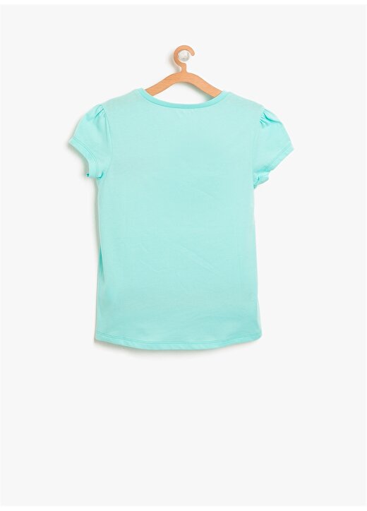 Koton Baskılı Kısa Kollu Yeşil Kız Çocuk T-Shirt 2