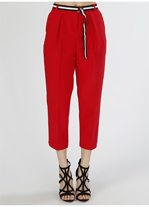 Koton Kemer Detaylı Kırmızı Pantolon 2
