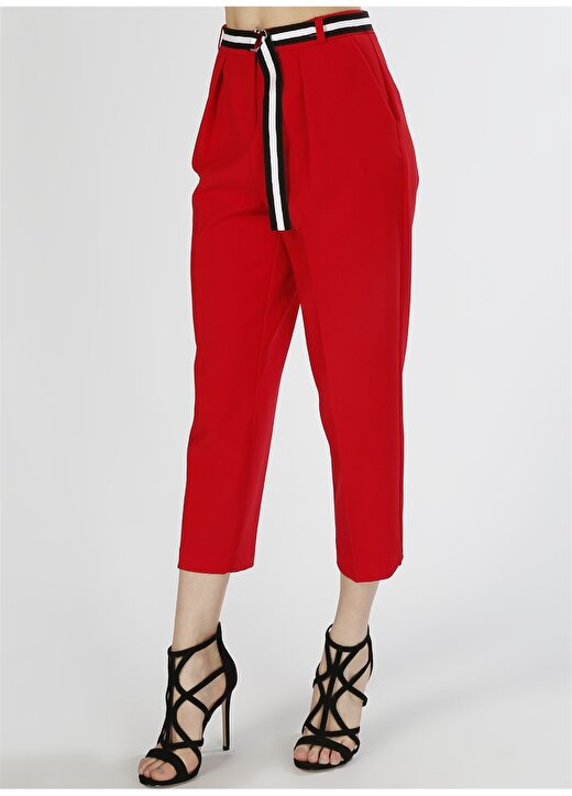 Koton Kemer Detaylı Kırmızı Pantolon 3