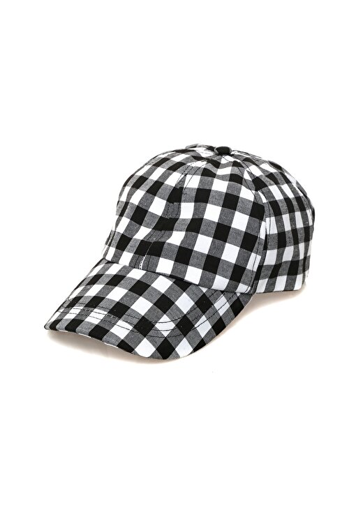Koton Kareli Siyah - Beyaz Şapka 2