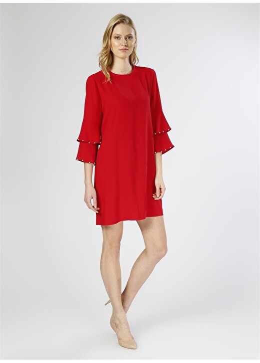 Koton Detaylı Kırmızı Elbise 3