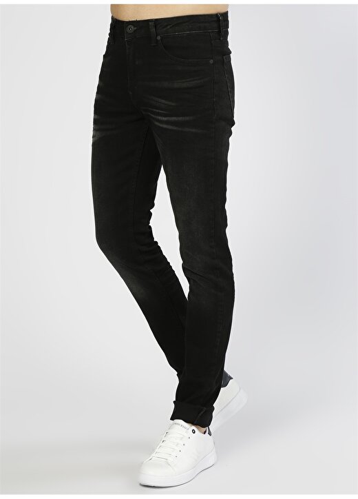 Koton Taşlama Efektli Siyah Klasik Pantolon 3