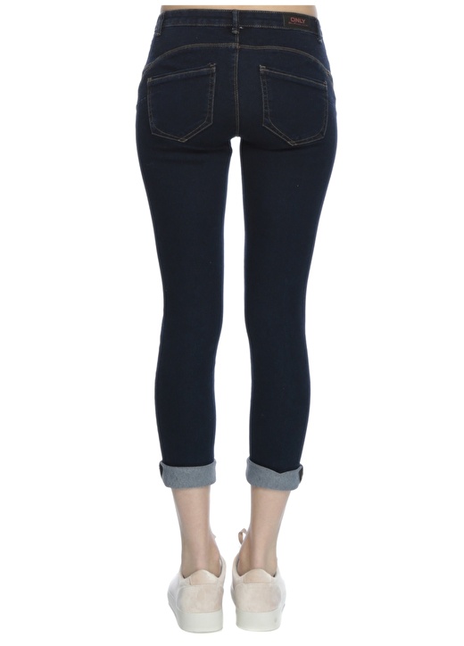 Only Skinny Fit Lacivert Denim Pantolon 4