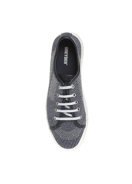 Greyder 27651 Casual Deri Mavi-Gümüş Kadın Düz Ayakkabı 4