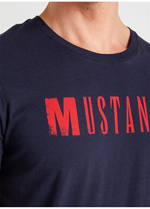 Mustang Baskılı Koyu Lacivert T-Shirt 4