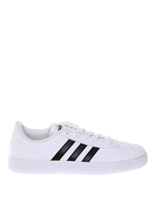 Adidas DB1831 VL Court 2.0 Siyah Çizgili Beyaz Erkek Yürüyüş Ayakkabı 1