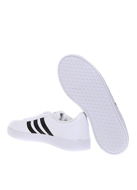 Adidas DB1831 VL Court 2.0 Siyah Çizgili Beyaz Erkek Yürüyüş Ayakkabı 3