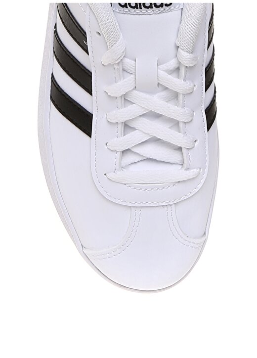 Adidas DB1831 VL Court 2.0 Siyah Çizgili Beyaz Erkek Yürüyüş Ayakkabı 4