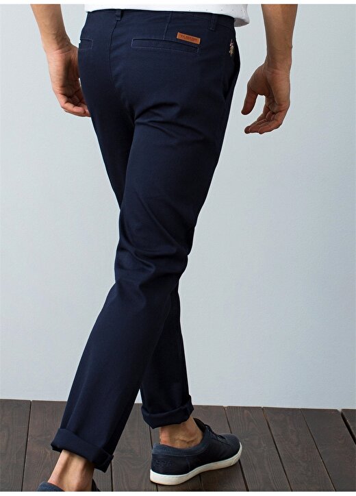 U.S. Polo Assn. Gabardin Lacivert Klasik Pantolon 3