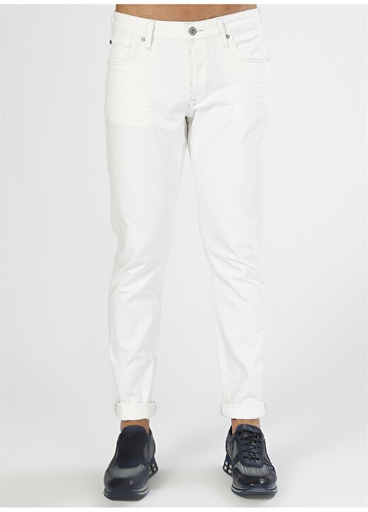 Loft Beyaz Klasik Pantolon 2