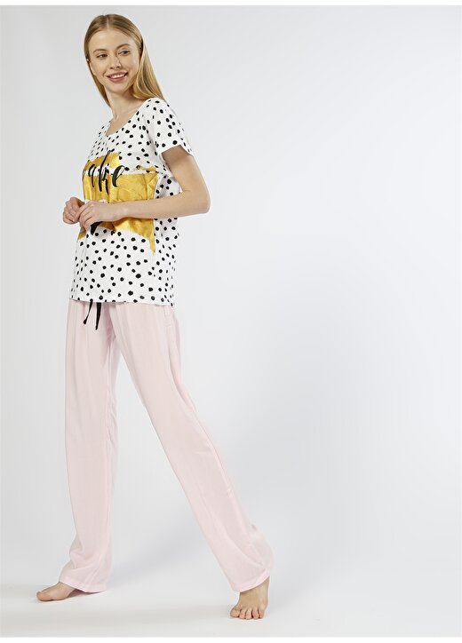 T-Box Kadın Puantiyeli 2'Li Pijama Takımı 1