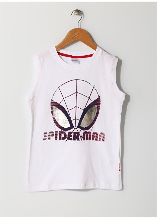 Limon Spider-Man Baskılı Beyaz Çocuk İç Giyim Atlet 1