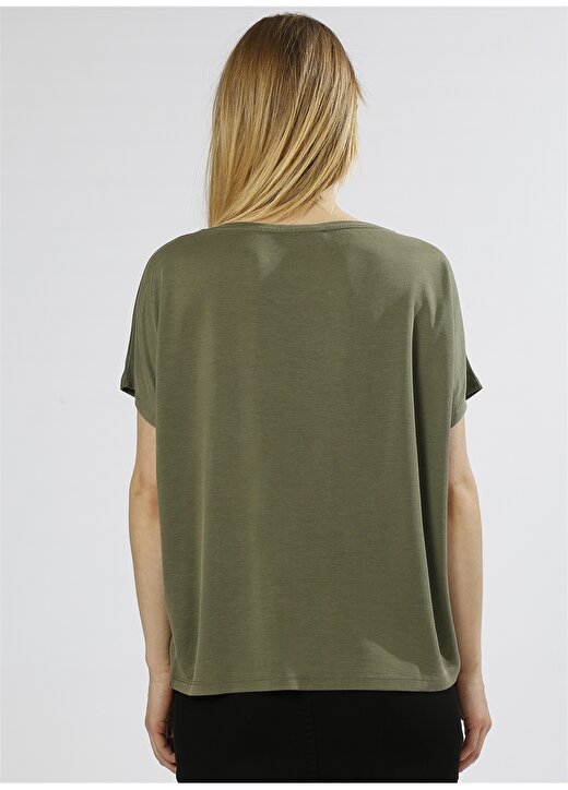 Mavi Kısa Kol Penye Zeytin Yeşili T-Shirt 4