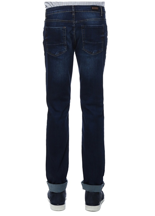 Network Lacivert Chambray Denim Pantolon 4