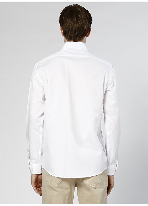 George Hogg Beyaz Modern Fit Gömlek 4