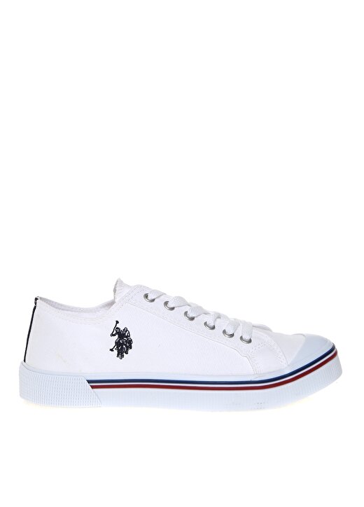 U.S. Polo Assn. Kadın Keten Beyaz Düz Ayakkabı 1
