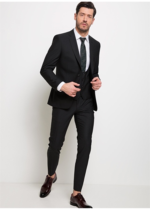 Pierre Cardin Slim Fit Siyah Takım Elbise 1