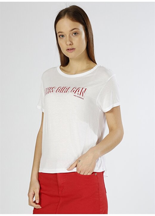 New Balance WTT1854 Beyaz Kadın T-Shirt 3