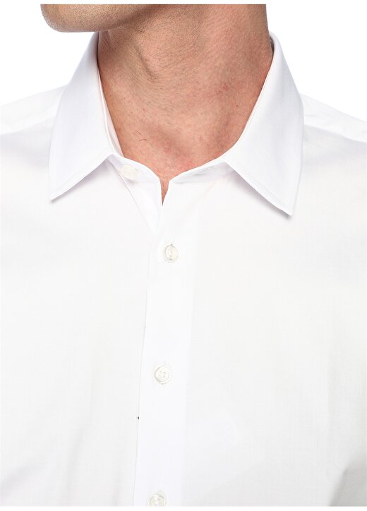 George Hogg Modern Fit Beyaz Gömlek 4