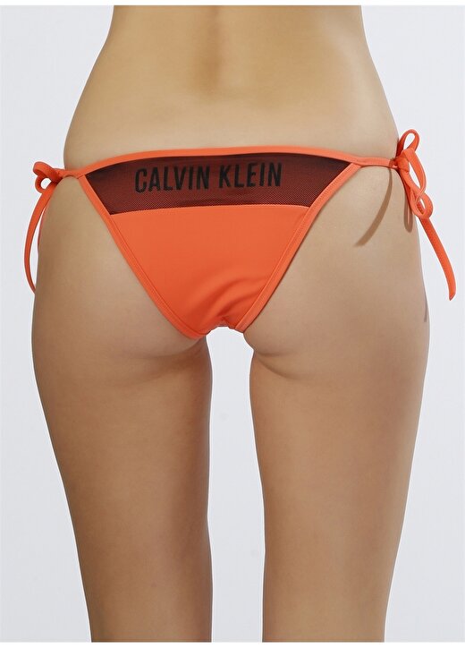 Calvin Klein File Detaylı Turuncu Bikini Alt 4