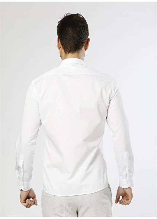 Pierre Cardin Çizgili Beyaz Gömlek 4