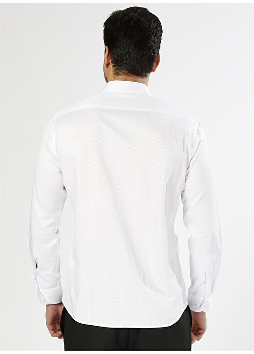 Pierre Cardin Desenli Beyaz Gömlek 4