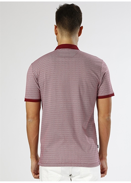 Pierre Cardin Desenli Bordo T-Shirt 4