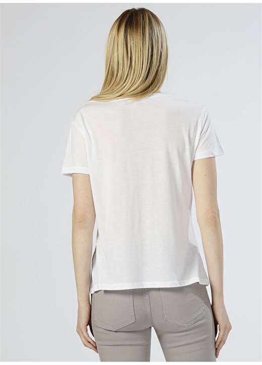 Koton Detaylı Beyaz T-Shirt 4